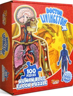 Dr. Livingston Jr. Human Body Floor Puzzle Science Children's Puzzles By Genius Games