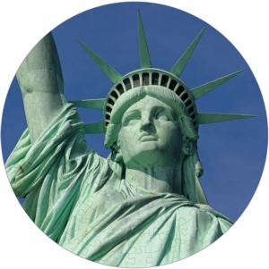 Statue of Liberty New York Round Jigsaw Puzzle By Pigment & Hue