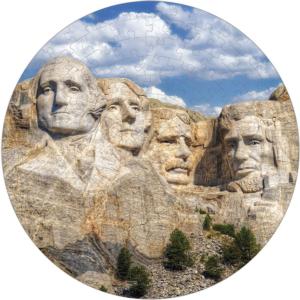 Mount Rushmore Puzzle A-Round United States Round Jigsaw Puzzle By Pigment & Hue