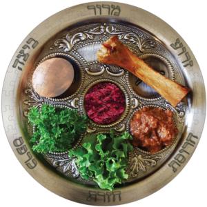 Seder Plate Food and Drink Round Jigsaw Puzzle By Pigment & Hue