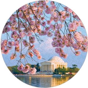The Tidal Basin Landmarks & Monuments Round Jigsaw Puzzle By Pigment & Hue