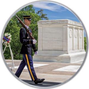 Tomb Of The Unknowns MiniPix® Puzzle Military Round Jigsaw Puzzle By Pigment & Hue