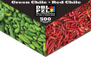 Green/Red Chiles DBL PZL® Puzzle Food and Drink Double Sided Puzzle By Pigment & Hue