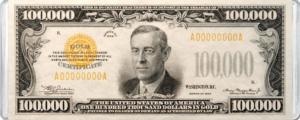 $100,000 Banknote MiniPix® Puzzle United States Miniature Puzzle By Pigment & Hue