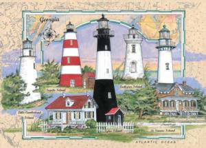 Georgia Lighthouse Lighthouses Jigsaw Puzzle By Heritage Puzzles
