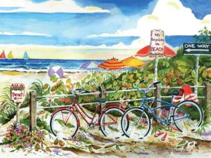 No Bicycles on the Beach Beach & Ocean Jigsaw Puzzle By Heritage Puzzles