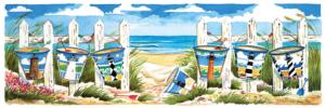Carolina Beach Buckets Beach & Ocean Panoramic Puzzle By Heritage Puzzles