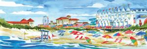 Boardwalk Beach Seascape / Coastal Living Panoramic Puzzle By Heritage Puzzles