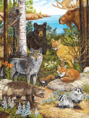 Forest Friends of The Great Lakes Animals Jigsaw Puzzle By Heritage Puzzles
