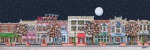 Main Street Christmas Christmas Panoramic Puzzle By Heritage Puzzles