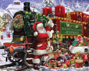 Santa Claus Express Snow Jigsaw Puzzle By Heritage Puzzles