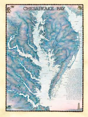 Chesapeake Bay Waterways Maps / Geography Jigsaw Puzzle By Heritage Puzzles