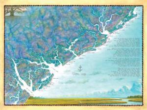 South Carolina Low Country Maps & Geography Jigsaw Puzzle By Heritage Puzzles