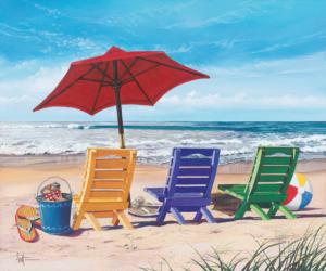 Beachy Keen Beach Jigsaw Puzzle By Heritage Puzzles