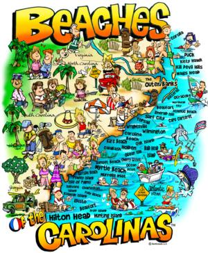 Beaches of the Carolinas Beach & Ocean Jigsaw Puzzle By Heritage Puzzles