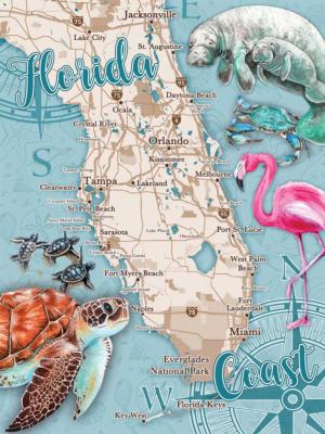 Florida Coast Beach & Ocean Jigsaw Puzzle By Heritage Puzzles