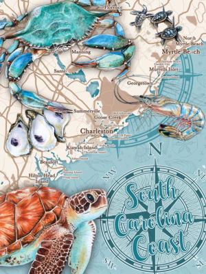 South Carolina Coast Beach & Ocean Jigsaw Puzzle By Heritage Puzzles