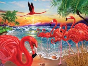 Flamingo Bay Birds By Heritage Puzzles