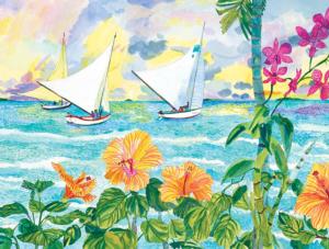 Sailing in Paradise Beach & Ocean Jigsaw Puzzle By Heritage Puzzles
