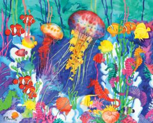 Jellyfish Lagoon Beach & Ocean Jigsaw Puzzle By Heritage Puzzles