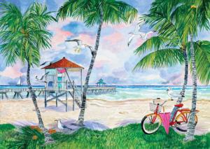 Bike to the Beach Beach & Ocean Jigsaw Puzzle By Heritage Puzzles