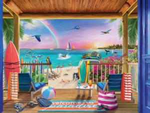 Greetings from Paradise Beach & Ocean Jigsaw Puzzle By Heritage Puzzles
