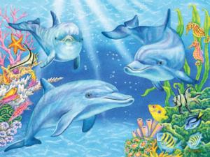 Dolphin Cove Dolphin Jigsaw Puzzle By Heritage Puzzles