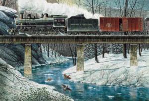 River Crossing Train Jigsaw Puzzle By Heritage Puzzles