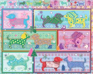 Bundle Up Doxie - Scratch and Dent Dogs Jigsaw Puzzle By Heritage Puzzles