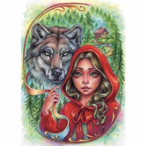 Little Red Riding Hood Books & Reading Jigsaw Puzzle By Jacarou Puzzles