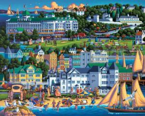 Mackinac Island Seascape / Coastal Living Jigsaw Puzzle By Dowdle Folk Art