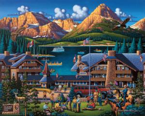 Glacier National Park Folk Art Jigsaw Puzzle By Dowdle Folk Art
