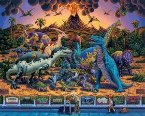 Dinosaur Museum Library / Museum Jigsaw Puzzle By Dowdle Folk Art