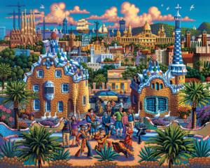 Dowdle folkart Temple Square 2004 issue Utah Heritage All Nations Shall Flow Unto It 500 Piece Puzzle by Eric Dowdle