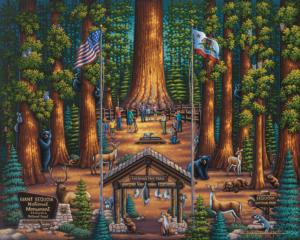 Sequoia National Park Folk Art Jigsaw Puzzle By Dowdle Folk Art