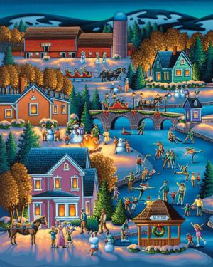 Over the River Americana Jigsaw Puzzle By Dowdle Folk Art