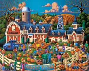 Harvest Festival Folk Art Jigsaw Puzzle By Dowdle Folk Art