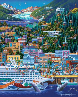 Juneau Alaska Jigsaw Puzzle By Dowdle Folk Art