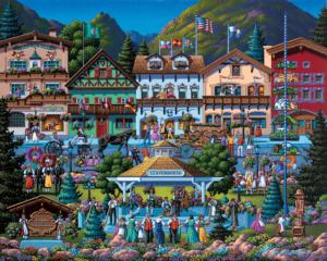 Leavenworth Americana & Folk Art Jigsaw Puzzle By Dowdle Folk Art