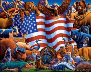 Animals of America United States Jigsaw Puzzle By Dowdle Folk Art