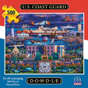 U.S. Coast Guard Military Jigsaw Puzzle By Dowdle Folk Art