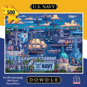 U.S. Navy Military Jigsaw Puzzle By Dowdle Folk Art