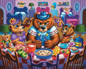 The Three Bears 500 Piece Americana & Folk Art Jigsaw Puzzle By Dowdle Folk Art