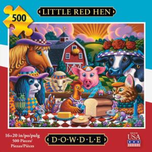 Little Red Hen Folk Art Jigsaw Puzzle By Dowdle Folk Art