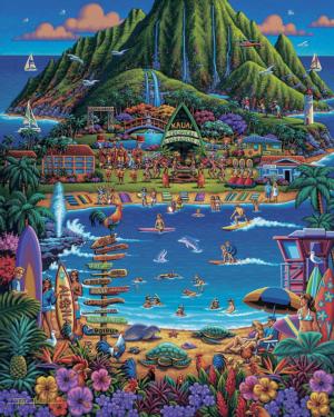 Kauai Folk Art Jigsaw Puzzle By Dowdle Folk Art