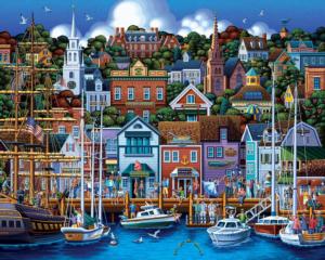 Newport, RI Seascape / Coastal Living Jigsaw Puzzle By Dowdle Folk Art