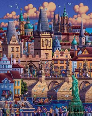 Prague Europe Jigsaw Puzzle By Dowdle Folk Art