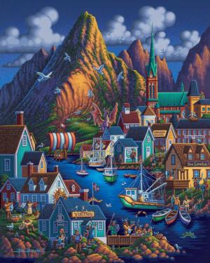 Norway Folk Art Jigsaw Puzzle By Dowdle Folk Art