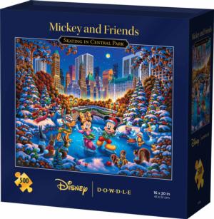 Mickey & Friends Skating Central Park Disney Jigsaw Puzzle By Dowdle Folk Art
