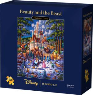 Beauty & the Beast Finding Love Disney Jigsaw Puzzle By Dowdle Folk Art